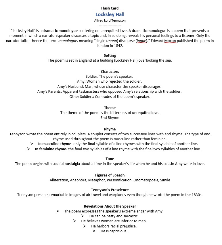 locksley hall information