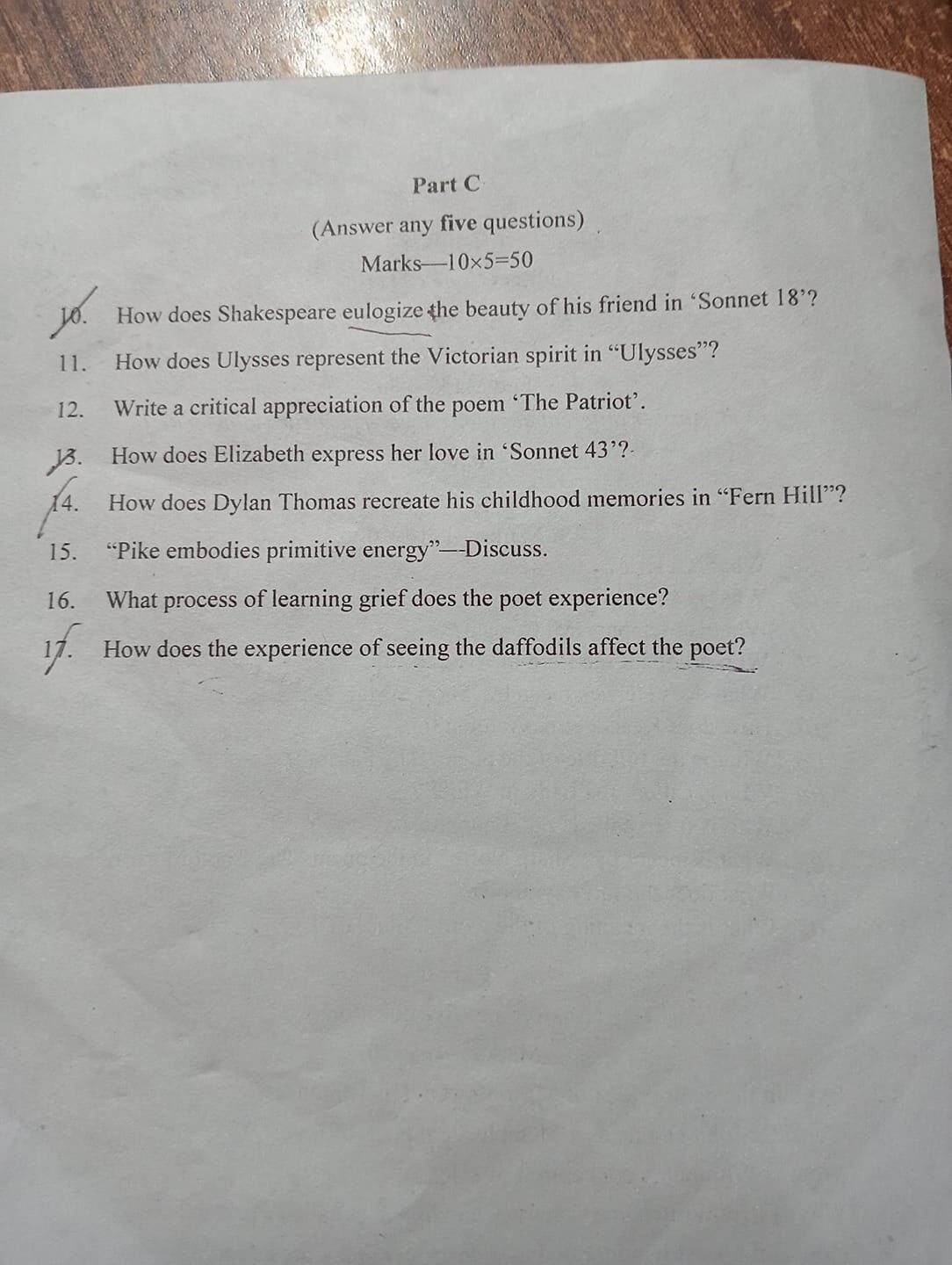 Question of last final exam- 2022 2