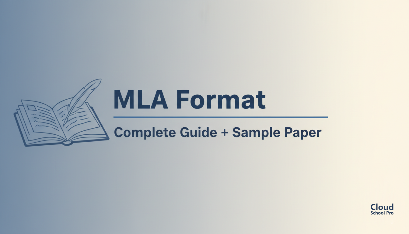 MLA Format: Complete Guide + Sample Paper - Cloud School Pro